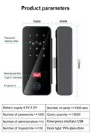 Bluetooth Electronic Glass LOCK Fingerprint Recognition Smart Lock Tuya APP Rfid Card Biometric Unlock for Glass Door Lock - Image 5