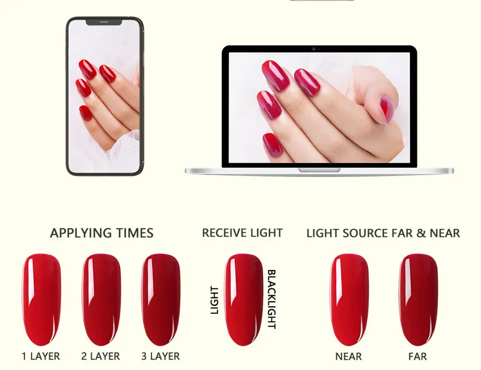 Description Picture 5 of itemClou Beaute Green Blue Grey Series Nail Polish Paint Manicure Gel Semi Permanent Art Gellack Organic UVLED Nail Gel Varnish 15ml