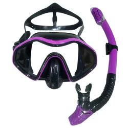Premium Submersible Gear with Silicone Skirted Lenses (Adult Edition) (Black - purple)