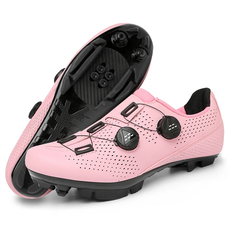 Pink Cycling Shoes women Mtb Cleat Shoes Outdoor Mountain Bike Flat Pedal Shoe Breathable Light Racing Speed Bicycle Footwear 6