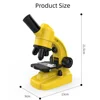 Microscope Kit 1600X Lab Biological Microscopio Toys High Magnification for Children's Home School Science Experiment Gifts 6