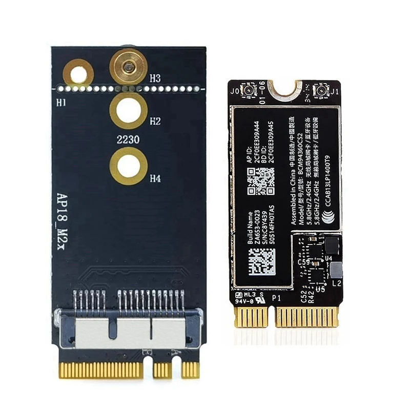 

BCM94360CS2 NGFF M.2 ключ A/E адаптер карта Wi-Fi BT 4,0 802.11Ac карта для 11 дюймов A1465 13 дюймов A1466