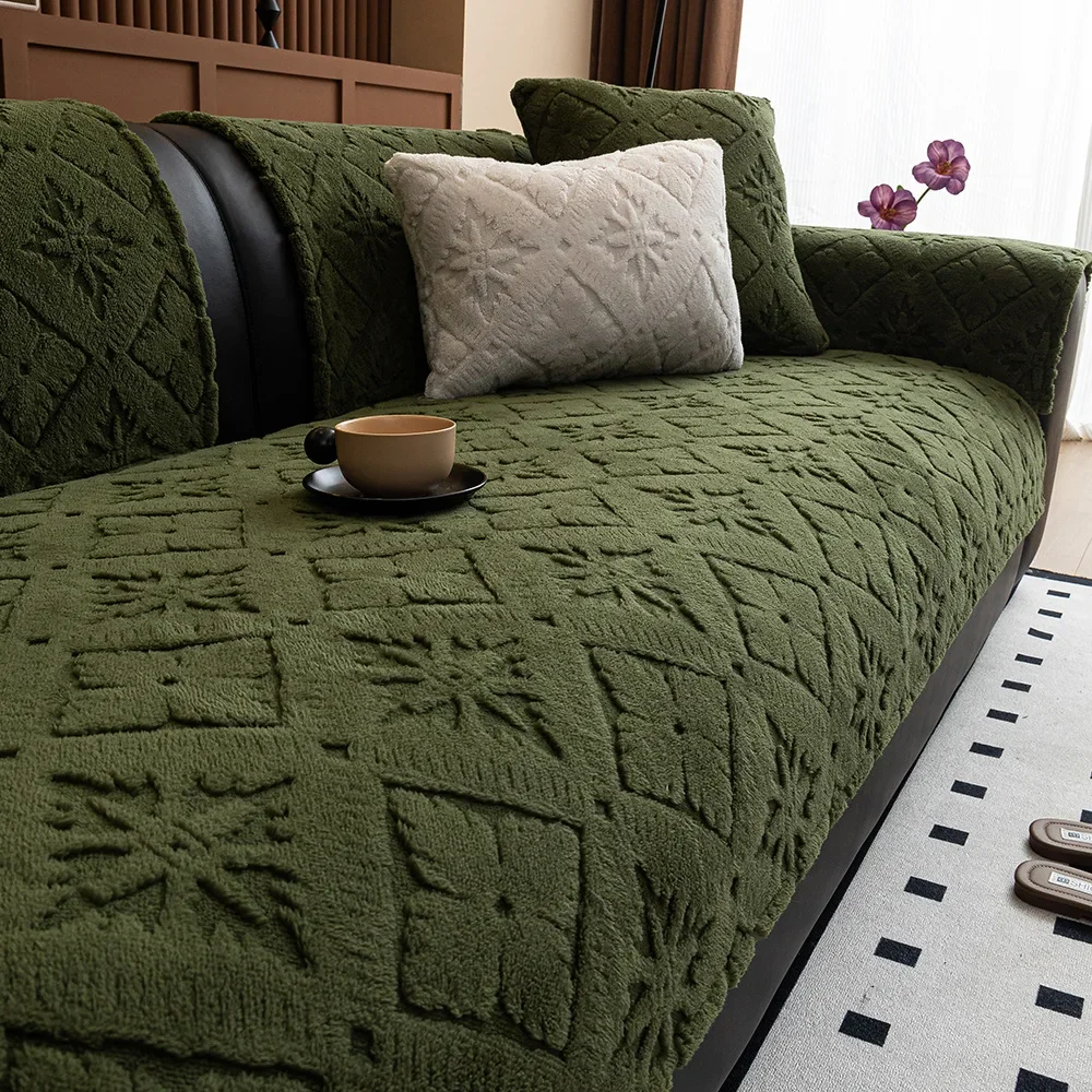 Cotton Velvet Non-Slip Sofa Cover 2