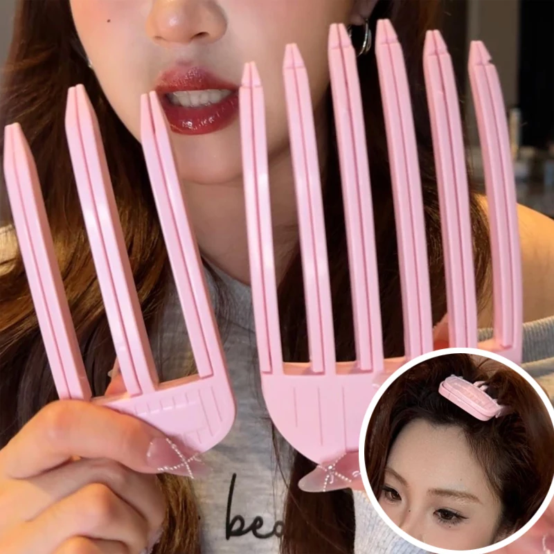 Women Fluffy Hair Roots Clips Comb Hairs Top Styling Curling Barrel Portable Korean Lazy Hairs Clip Volume Wind Sculpting Comb