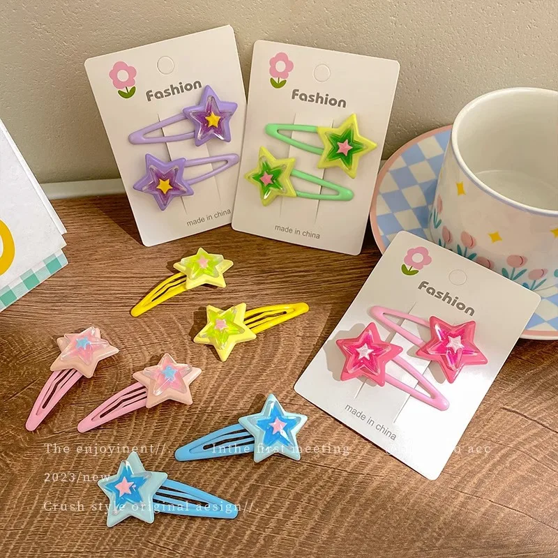 

Cute Cloud Star Hairpin for Women Girl Blue Cartoon Hair Clip Sweet Headwear Cloud Side Clip Lovely Hair Accessories 2023 New