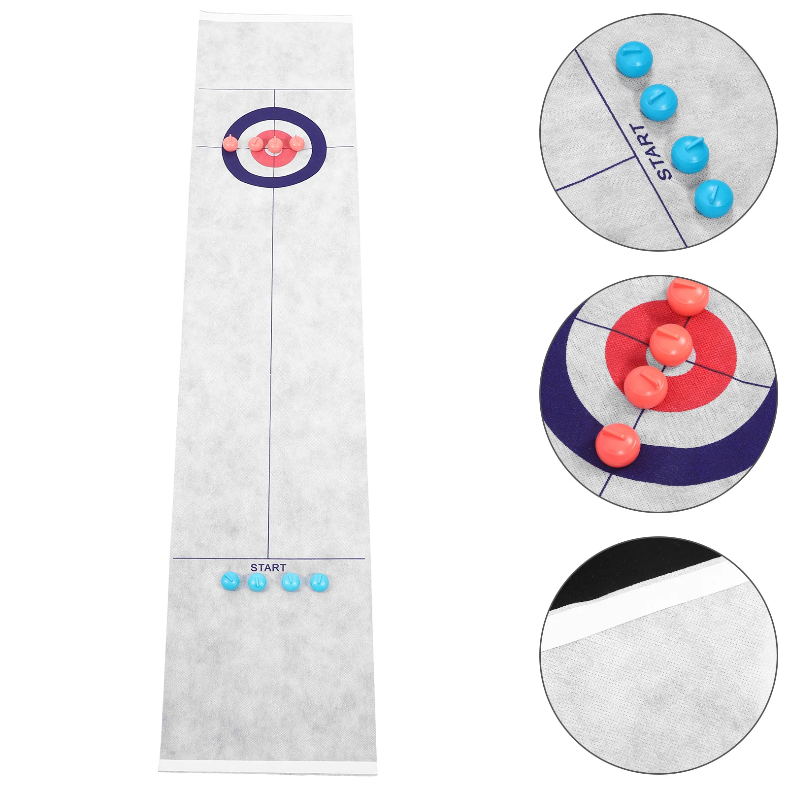 

1 Set of Plastic Curling Game Toys Tabletop Curling Toys Indoor Sports Playthings