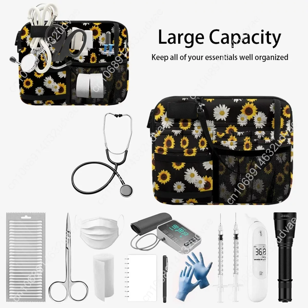 Sunflower Daisy Designer Nursing Belt Organizer Multiple Pocket Emergency Supplies Women Waist Bags Durable Fanny Pack Tool Bag