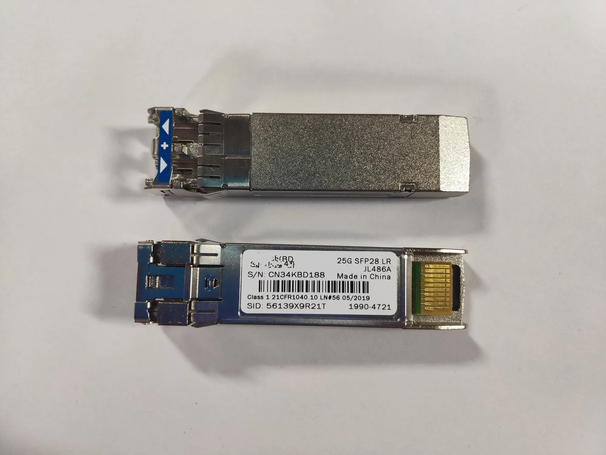 Aruba Fiber Transceiver 25G SFP28 LR  JL486A 56139X9R21T 1990-4721 1310NM 25GB SFP 10KM Optical Switch модуль оптический future technologies ft sfp28 lr модуль оптический ft sfp28 lr 25gb 10km tx1310nm sm lc ddm