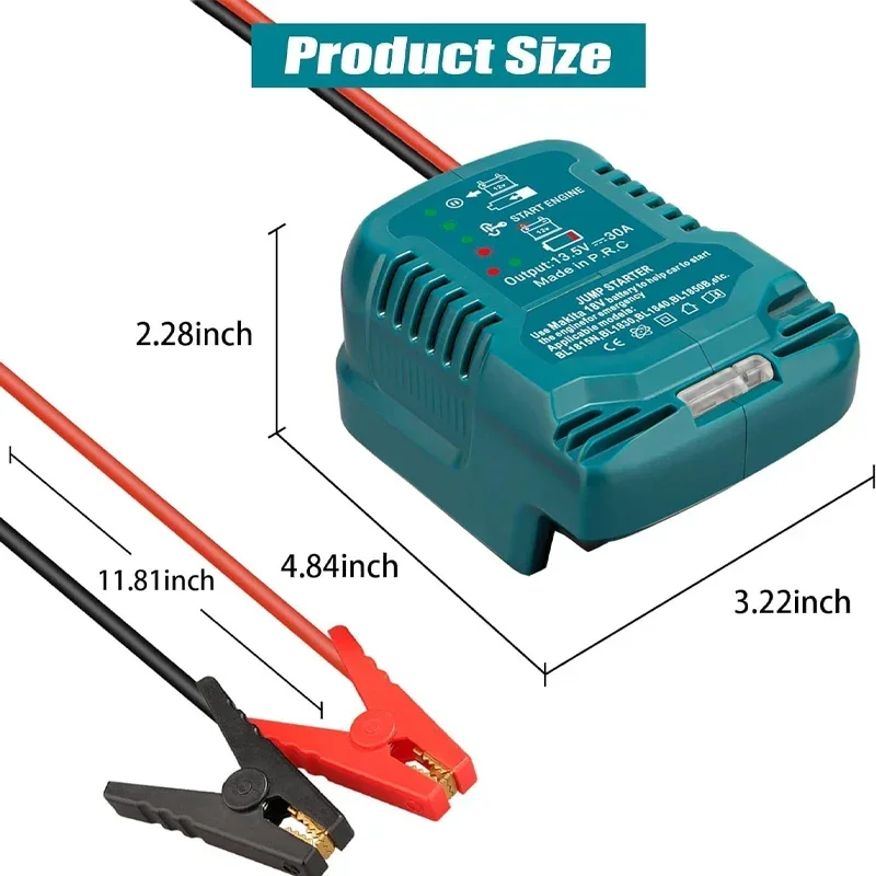 Heavy-Duty Jumper Cables Jump Kit with 11AWG Cable for Power Battery Jump Starting