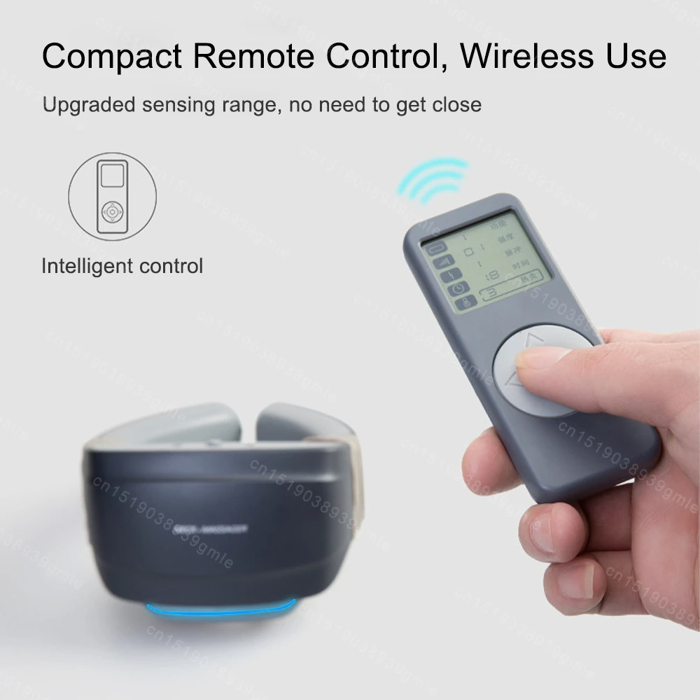 Intelligent Neck Massager Electric Hot Compress Vibration Shoulder Cervical Neck Massager Pulse Cervical Therapy Health Magnets