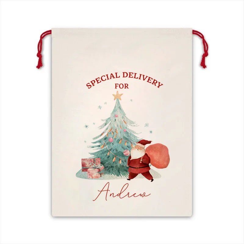 30 x 40 cm, personalisierte Weihnachtstaschen für Kinder, individueller Weihnachtssack, Weihnachtsgeschenk, Sack und Strumpfstil, Dekoration, Geschenk – Detail 1