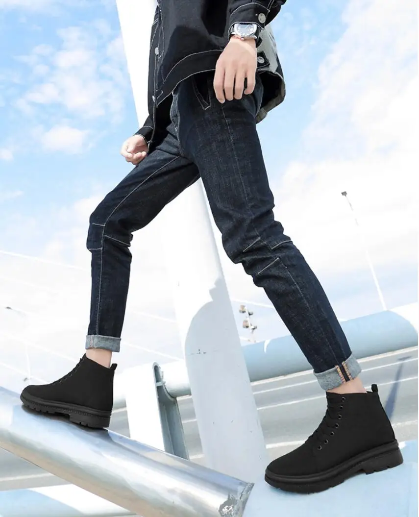 Sneakers uomo nere mesh traspiranti con rialzo interno 8cm_voghion.com
