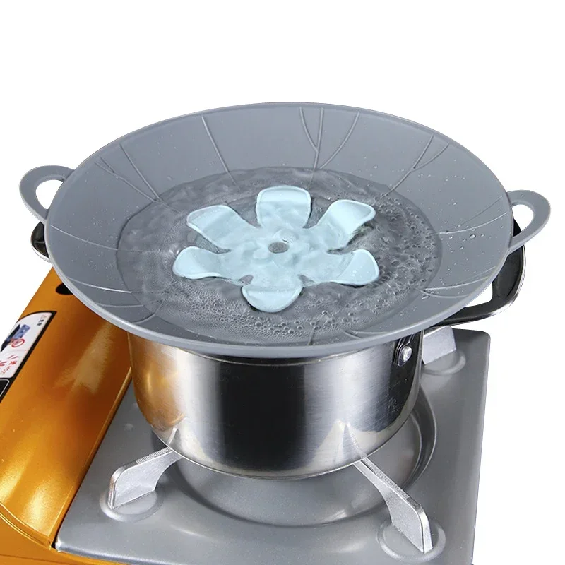 Splash Proof Silicone Rotatable Flower Shaped Pot Lid for Boiling Soup