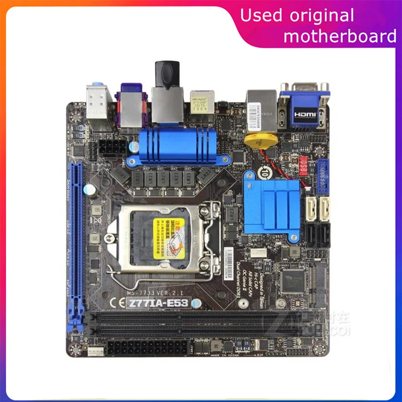 Usato Lga 1155 Per Computer Intel Z77 Z77Ia-E53 Mini Itx Scheda Madre Usb3.0 Sata3 Scheda Madre Desktop Ddr3 32G