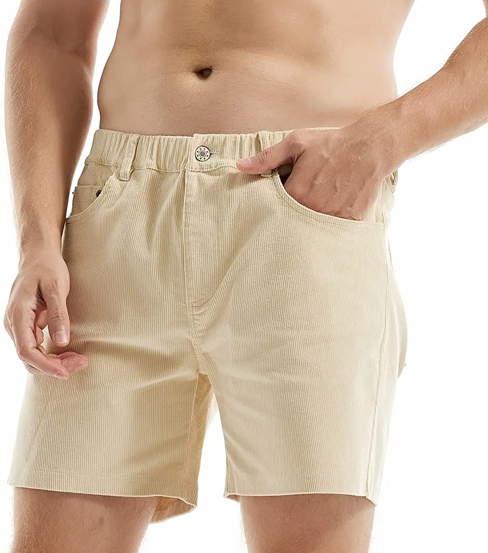 AIMPACT Mens Corduroy Shorts Slim-fit 5.5