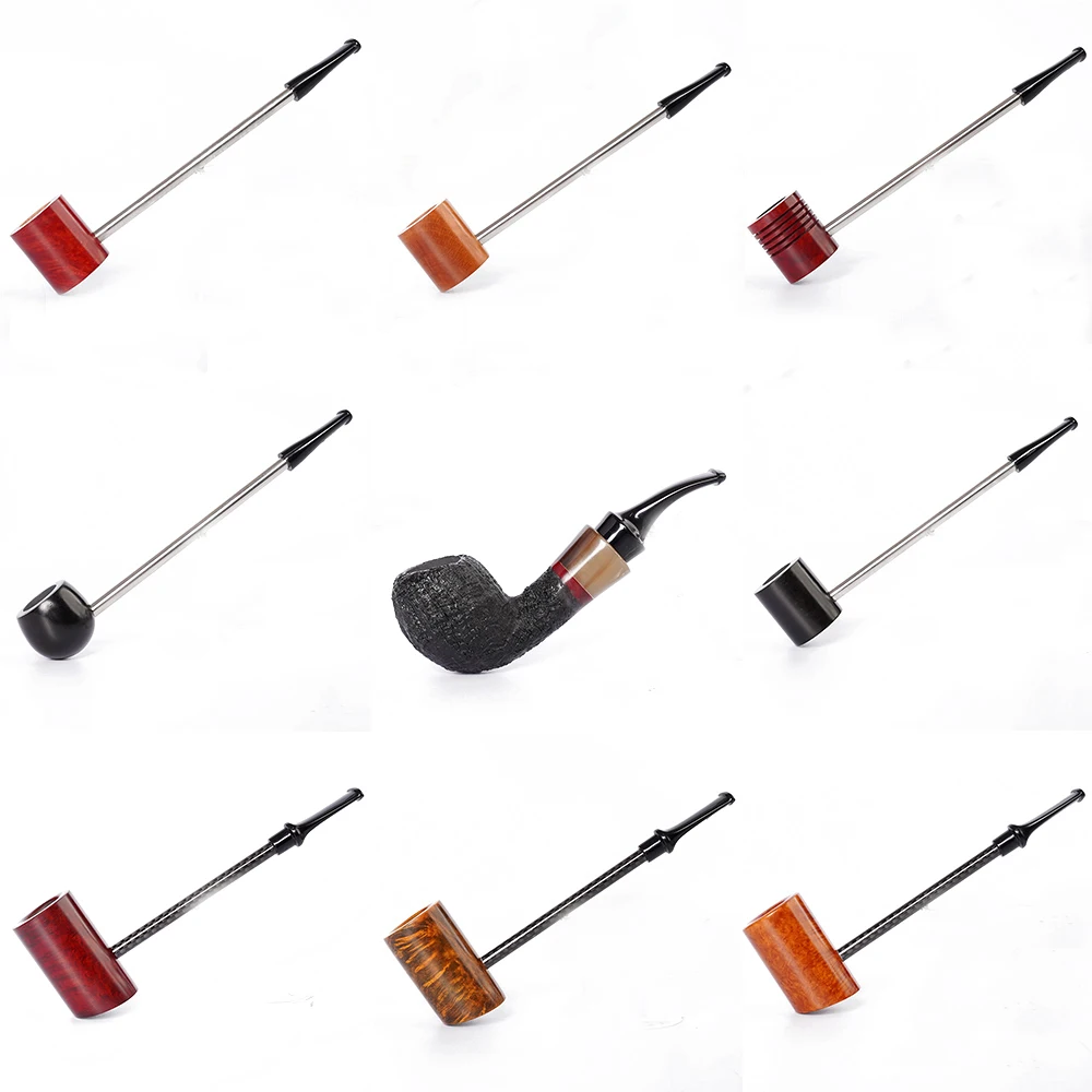 

MUXIANG handmade briar tobacco pipe classic Popeye pipe portable detachable solid wood pipe Father's Day gift