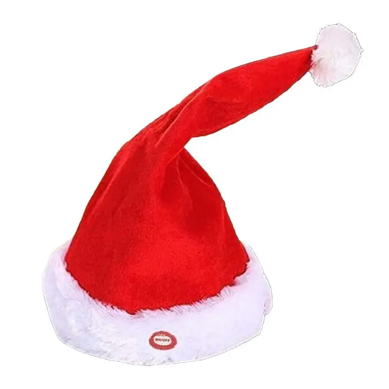 

Singing And Dancing Christmas Hat Swing Musical Funny Toy Hat Santa Hats Christmas Party Props For Christmas New Year Party