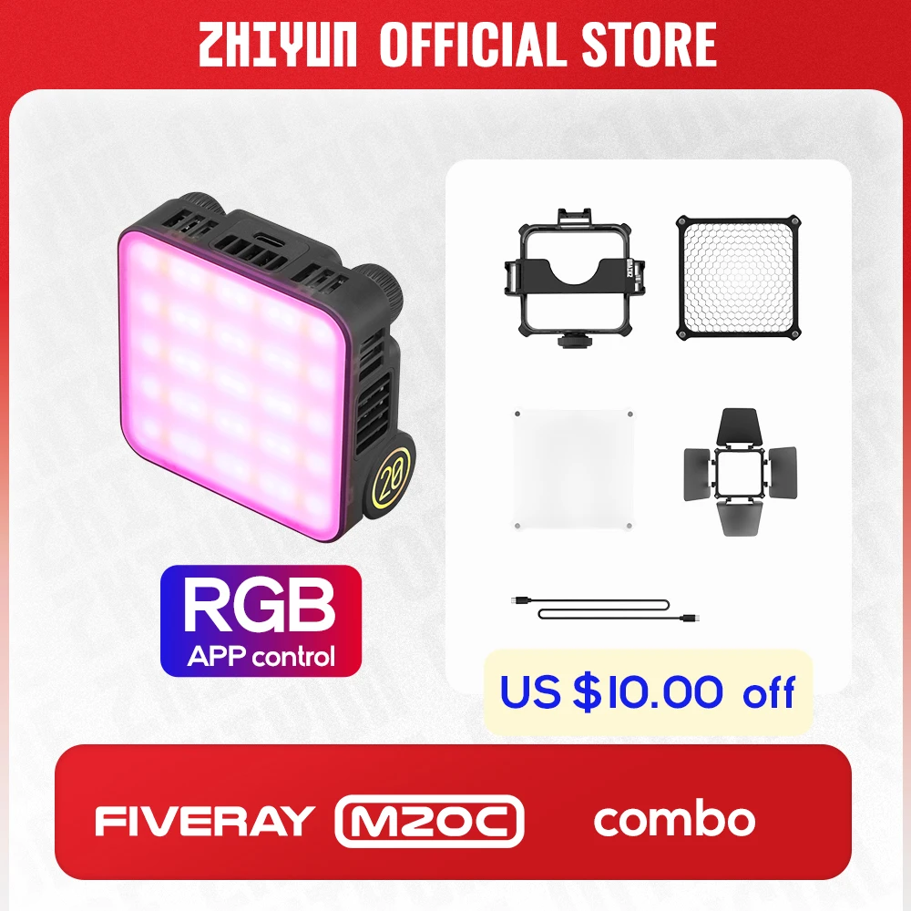 ZHIYUN Luz Zhiyun Led FIVERAY M20C Combo Fill Light RGB