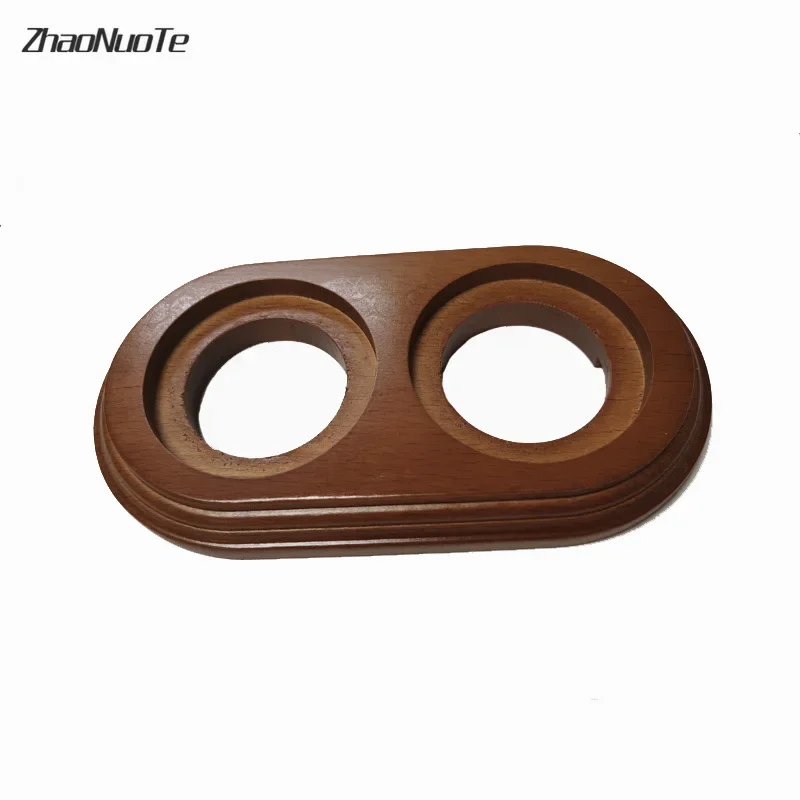 Retro Switch Socket Wooden Base 1-3 Gang for Ceramics EU Socket Switch Hole Diameter 68 mm switch socket