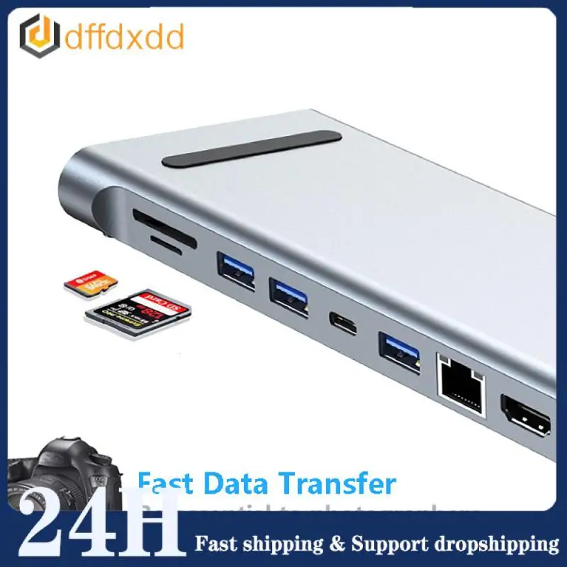 

Док-станция 12 в 1 с USB Type-C на USB Type-C и поддержкой передачи Pd