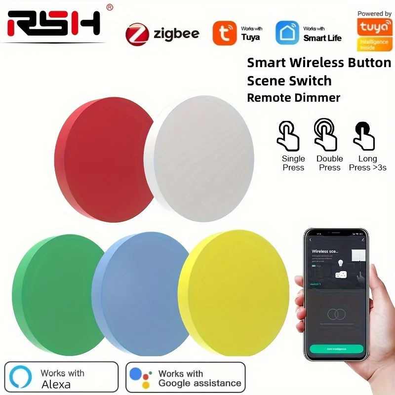 ZigBeeButtonSceneSwitchIntelligentLinkageSmartSwitchBattery