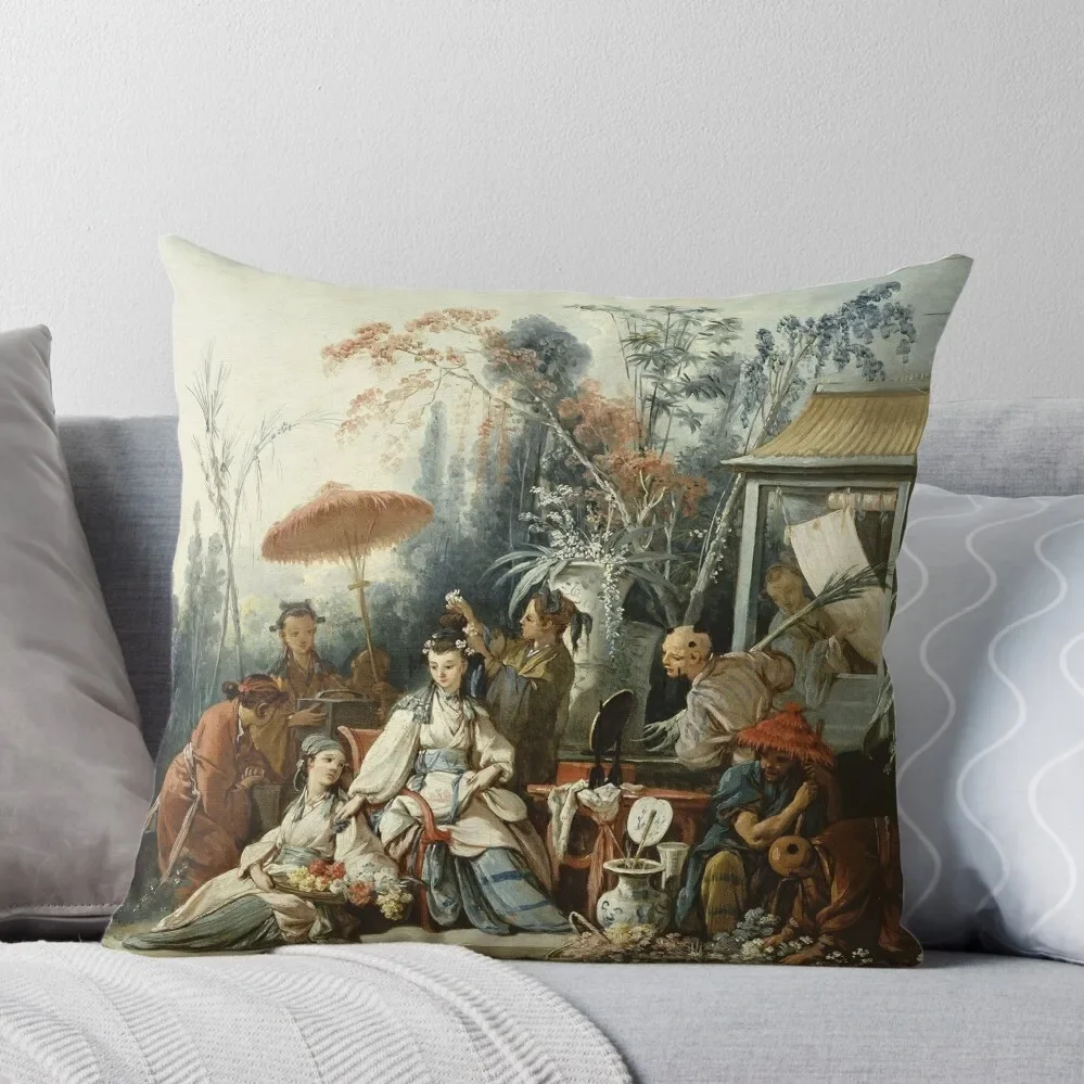 

Le Jardin Chinois by Franois Boucher Throw Pillow Pillowcases For Pillows luxury sofa pillows Christmas Throw Pillows Covers