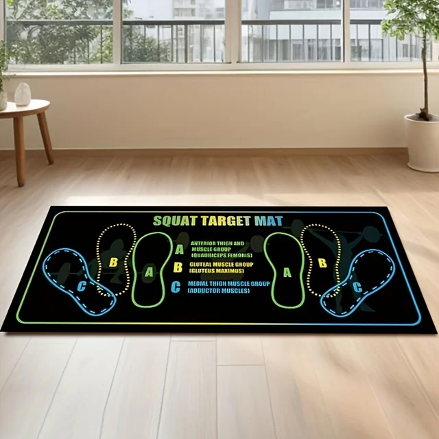 1 Pcs Easy-to-clean Diatomaceous Earth Squat Training Mat Fitness Mat With Anatomical Foot Positions For Leg Muscle Exercises 1 Pcs Easy-to-clean Diatomaceous Earth Squat Training Mat Fitness Mat With Anatomical Foot Positions For Leg Muscle Exercises