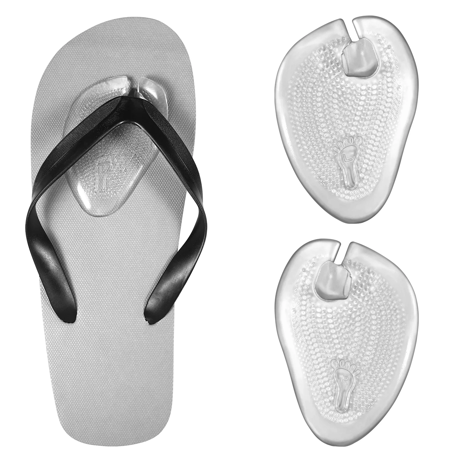 

Clear Sandals Toe Protector Flip Flops Forefoot Pads Women 8x6cm Petal Pad White Forefoot Insoles Sandals Pad Toe Cushion