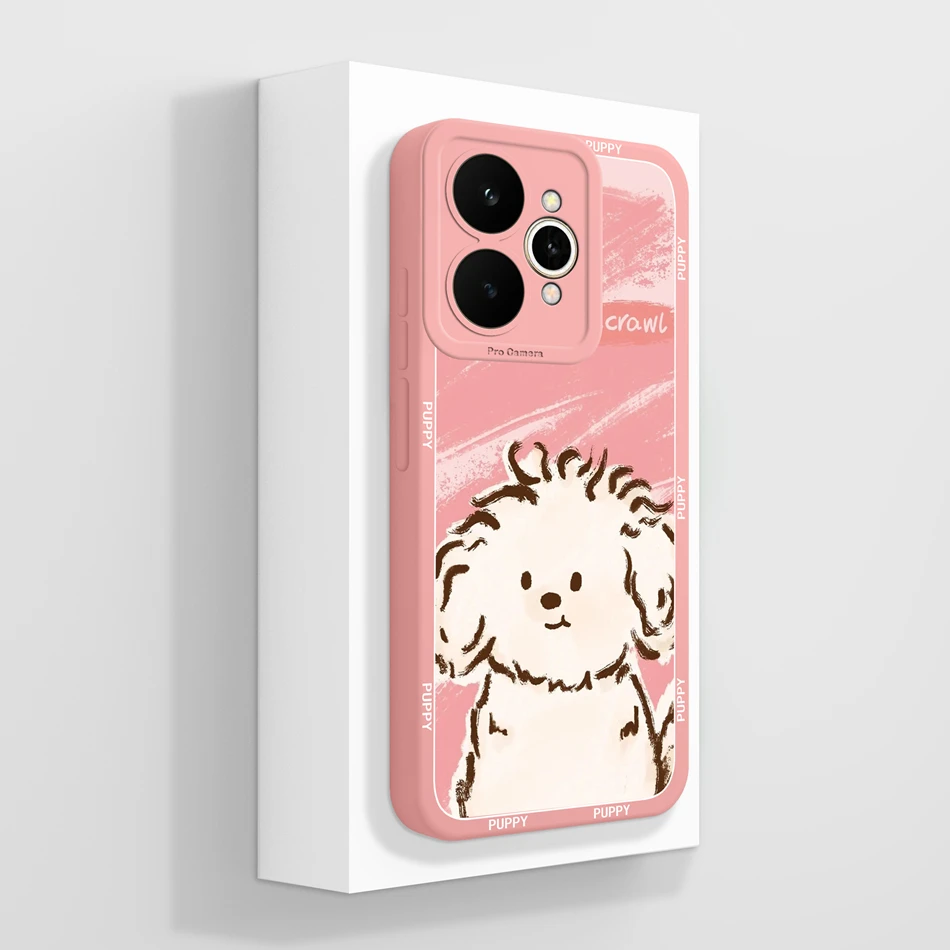 Pretty Flowers Pattern Soft Liquid Silicone Shockproof Phone Case - Full Coverage Bumper