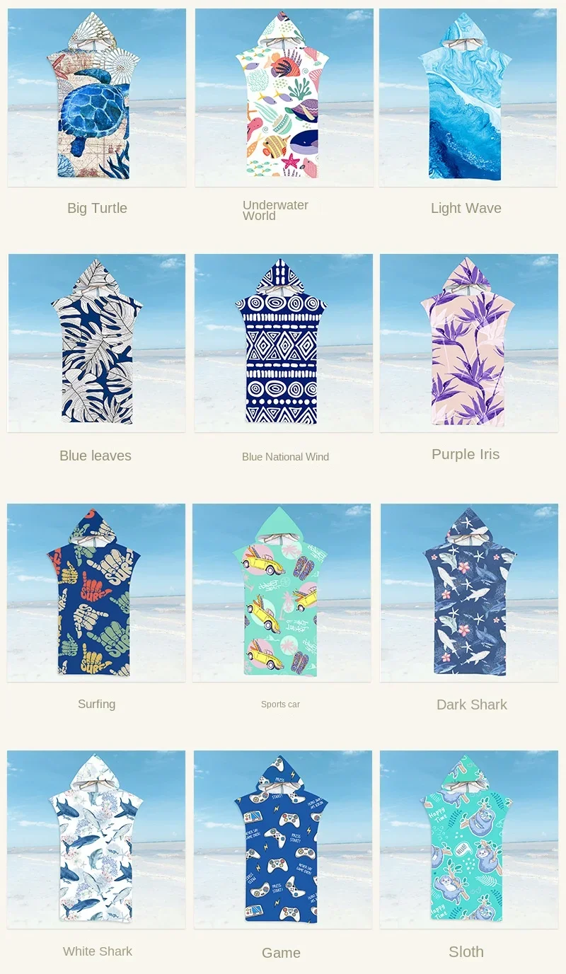 Description Picture 4 of itemSelling Adult Hooded Bath Towel with Ultra-fine Fiber and Cape Beach Quick Drying Bathrobe Cape Beach Bathrobe