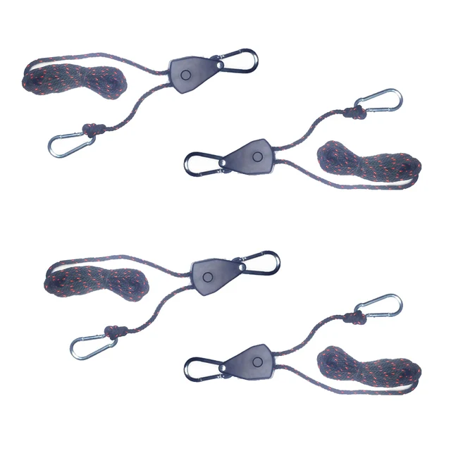 4Db Sátor Kötélfeszítő Szíjtárcsa Beállító Csat, Fém -Szerelvények Emelőhuzal, Kültéri Árnyék Vitorla Növény Grow Könnyű Zsinór