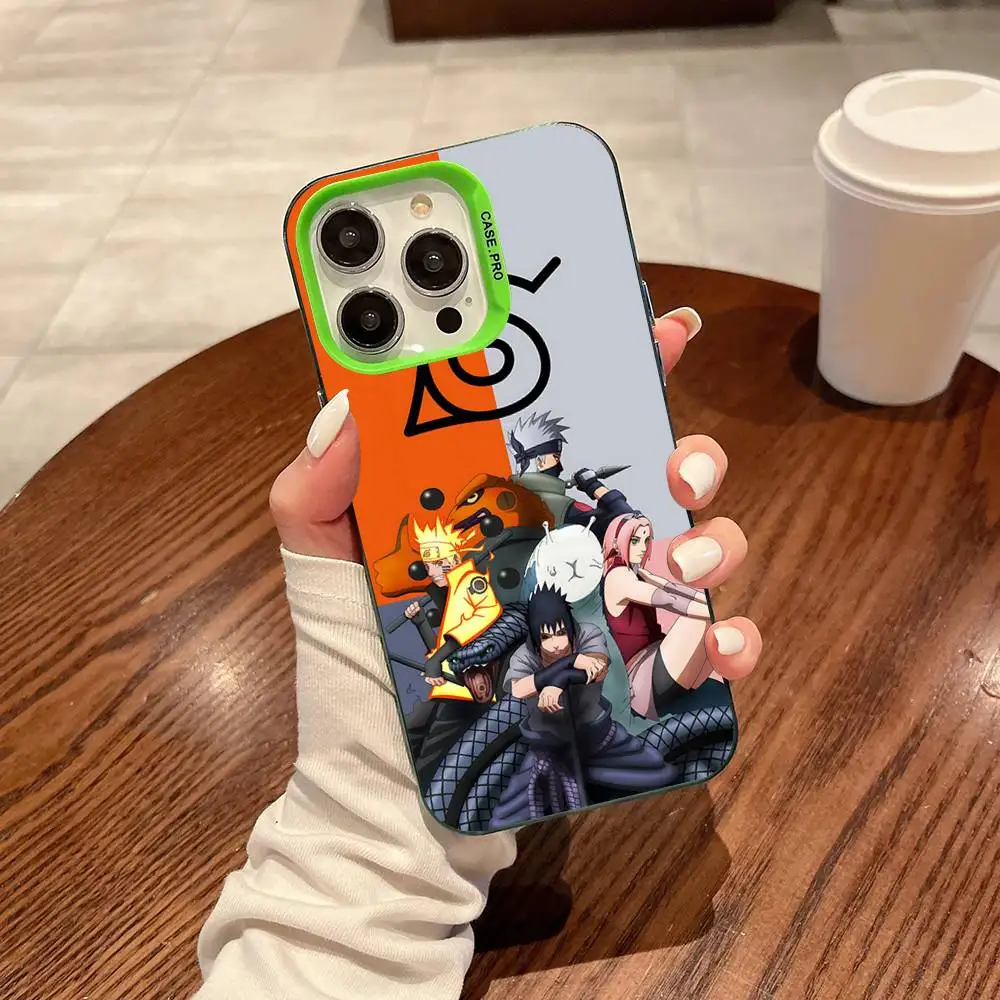 Anime N-NARUTOS Colored Silver Phone Case Cover