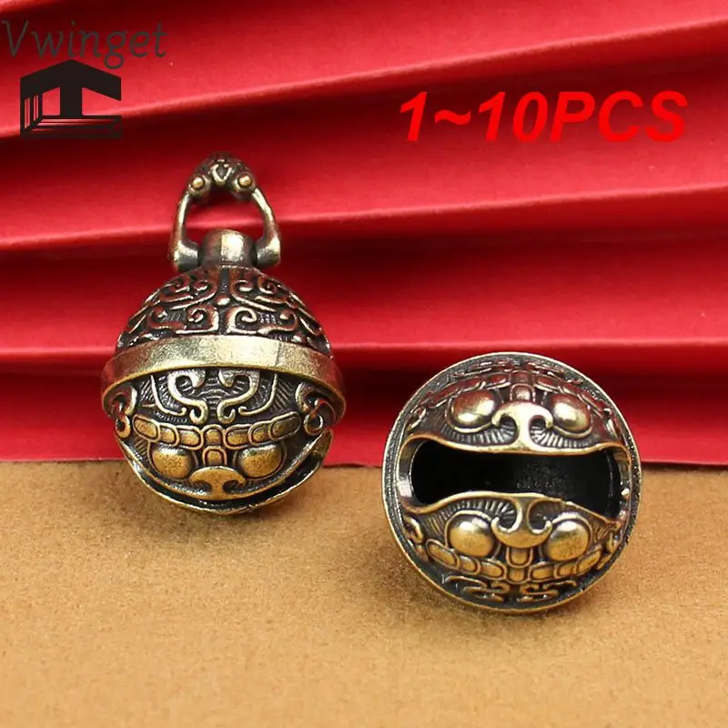 

1~10PCS Lucky Brass Handicraft Die Casting Drop Bell Key Car Button Wind Bell Sect Bronze Bell Creative Gift Fengshui Home