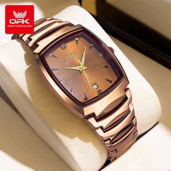 OPK brand steel strip calendar three-pin men's quartz watch 8112