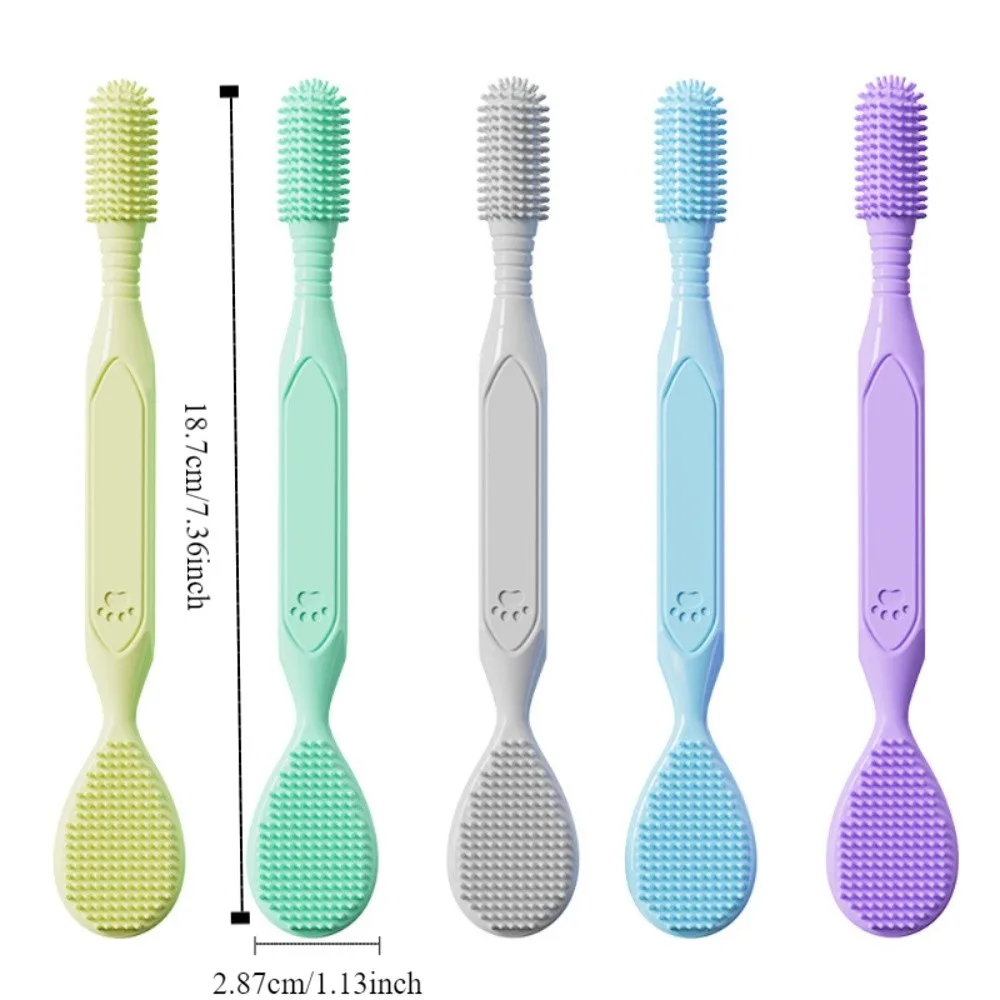 Practical Double Head Dog Toothbrush Durable Effort-saving Pet Teeth Cleaning Brush Gentle Oral Cleaning Tools Oral Care
