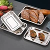 Rectangular Food Shallow Trays Stainless Steel Barbecue Fruit Storage Plate Steamed Dish Pastry Baking Pan Kitchen Utensils 3