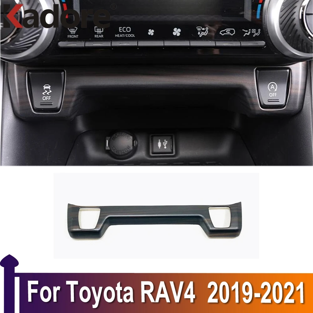 For Toyota RAV4 2019-2021 Inner Console Dash Panel Frame Carbon Fiber Trim Cover