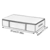 4/8pcs Under Bed Storage Boxes Plastic Storage Box Closet Organizers And Clothing Storage Bags With Premium Transparent Plastic 3