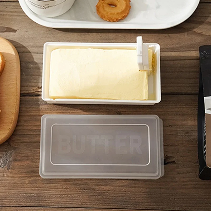 Portable Solid Butter Cutting Storage Box Kitchen Accessories Refrigerator Fresh Keeping Box Breakfast Cheese Fresh-Keeping