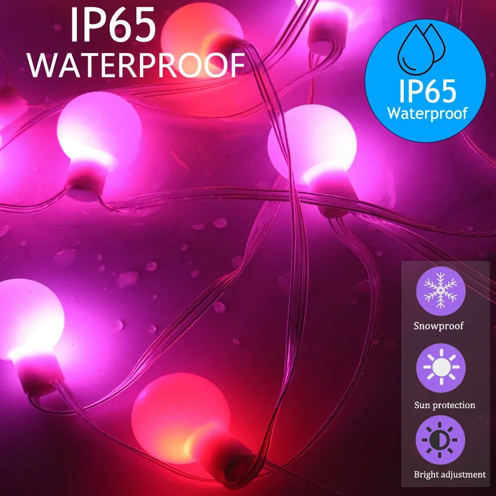 USB-Powered RGB LED Fairy Lights - Dreamy Color Changing Ball String