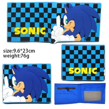 Sonic Wallet Men's Short Purse Cool Design Wallets With Coin Pocket for Kids Students Gifts