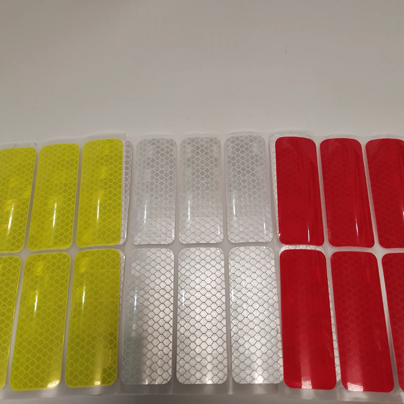 Reflective Stickers 10pcs/set Warning Night Visibility Adhesive Strips Waterproof Reflectors Bicycle Tape For Vehicle Motorcycle