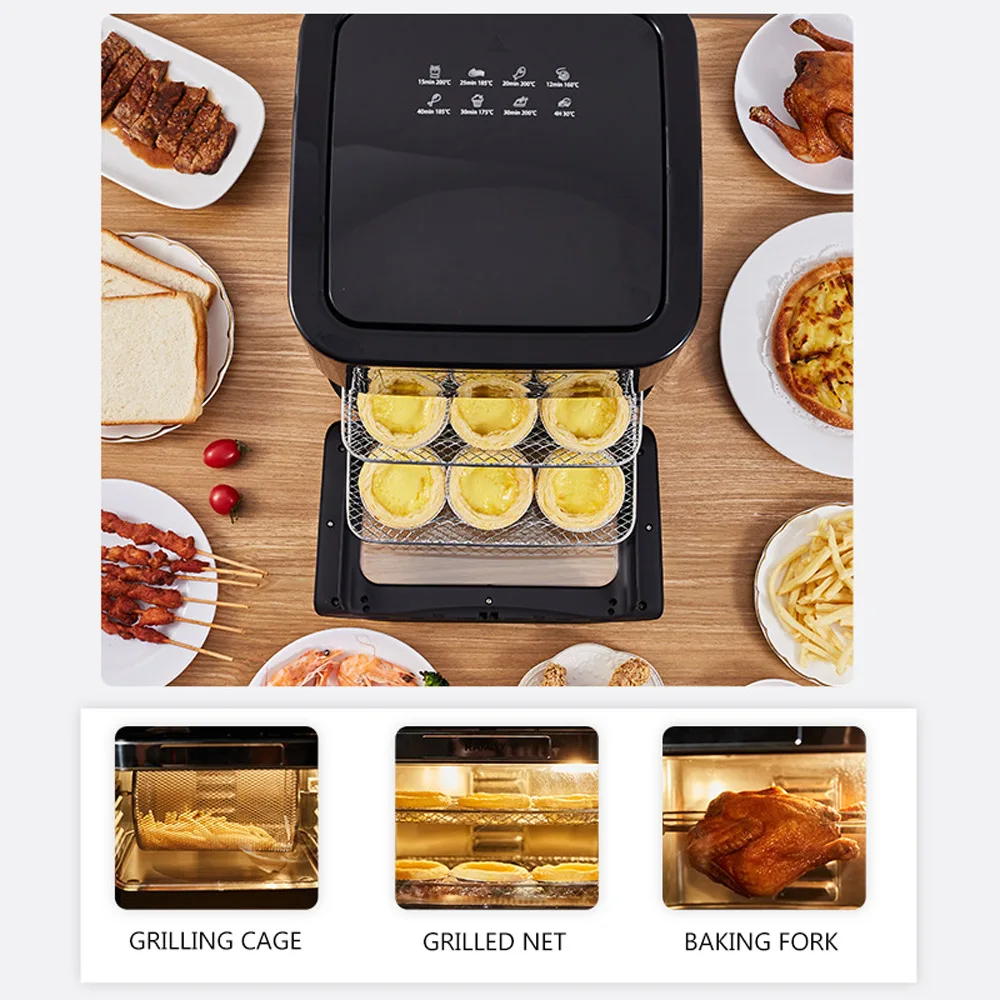 Large Capacity Air Fryer Without Oil Household Frying Machine Automatic Intelligent Oil-free Electric Fryer Air Oven