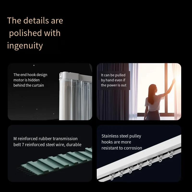 Aqara Smart Electric Curtain Motor C3 Zigbee Fully Automatic Track Voice Control Wireless Timing Electric Motor For Homekit, Alina Gadgets