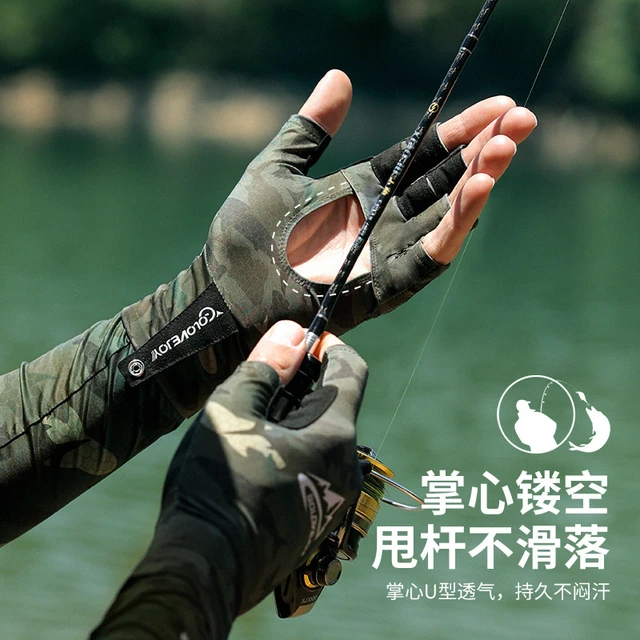 Fishing Gloves Ice Silk Anti-slip Women Men Outdoor UV Protection Boating  Fish Equipment Angling Glove - AliExpress