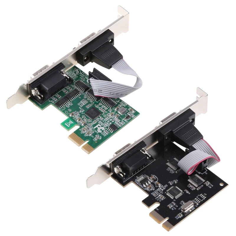 

2022 новая PCIe двойная последовательная плата расширения чип AX99100 2 порта промышленный DB9 COM RS232 конвертер адаптер контроллер