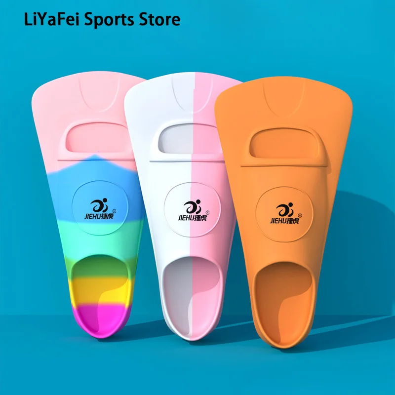 New Kids Swiming Fins Comfortable Practice Thickened Silicone Flippers Pool Swim Diving Size Suitable Beginners Kids Girls Boys new kids swiming fins comfortable practice thickened silicone flippers pool swim diving size suitable beginners kids girls boys