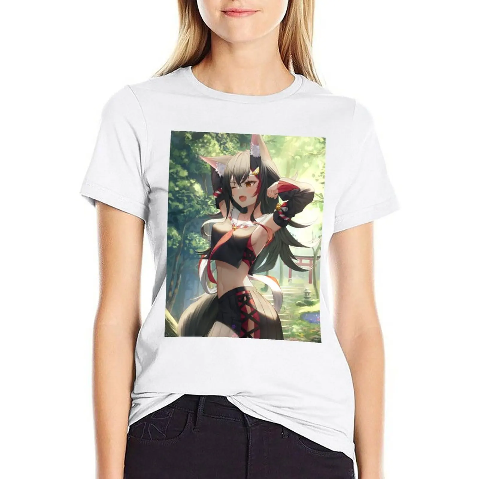 

Ookami Mio T-shirt tops lady clothes Woman T-shirts