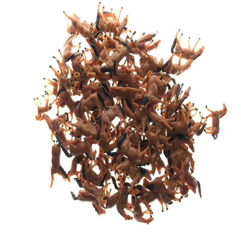 10PCS 1:87 HO Scale Miniature Farm Animals Painted Horses Model DIY Diorama Making Educational Toys Birthday Gift Collection - Image 6