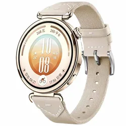18mm Premium Nylon - Leather Watch Strap - Comfortable Accessory Watchband - Huawei GT4 41MM (Starlight)
